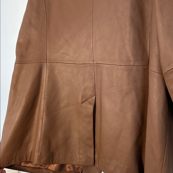 Vintage Brown Leather Blazer - Picture 4 of 10
